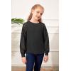 imageBatermoon Girls Long Sleeve Shirts Lace Loose Fit Casual Crewneck Blouses Tops 514 YearsBlack