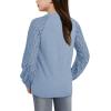 imageBatermoon Girls Long Sleeve Shirts Lace Loose Fit Casual Crewneck Blouses Tops 514 YearsBlue