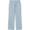 imageBatermoon Girls Pants Paper Bag Elastic Waist Wide Leg Loose Trousers with PocketBlue