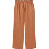 imageBatermoon Girls Pants Paper Bag Elastic Waist Wide Leg Loose Trousers with PocketOrange