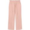 imageBatermoon Girls Pants Paper Bag Elastic Waist Wide Leg Loose Trousers with PocketPink