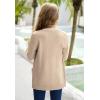 imageGoranbon Girls Cardigan Sweaters Open Front Long Sleeve Casual Sweater Coats with PocketsBeige