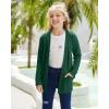 imageGoranbon Girls Cardigan Sweaters Open Front Long Sleeve Casual Sweater Coats with PocketsBlackish Green