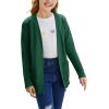 imageGoranbon Girls Cardigan Sweaters Open Front Long Sleeve Casual Sweater Coats with PocketsBlackish Green