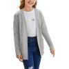 imageGoranbon Girls Cardigan Sweaters Open Front Long Sleeve Casual Sweater Coats with PocketsGrey