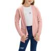 imageGoranbon Girls Cardigan Sweaters Open Front Long Sleeve Casual Sweater Coats with PocketsPink