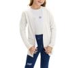 imageGoranbon Girls Cardigan Sweaters Open Front Long Sleeve Casual Sweater Coats with PocketsWhite