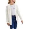 imageGoranbon Girls Cardigan Sweaters Open Front Long Sleeve Casual Sweater Coats with PocketsWhite