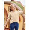 imageBatermoon Girls Puff Short Sleeve Sweaters Crewneck Hollow Out Knit Pullover TopsBeige