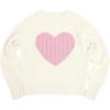 imageBatermoon Girls Pullover Sweaters Long Sleeve Cute Heart Pattern Crewneck Knit Jumper TopsAcream White