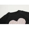 imageBatermoon Girls Pullover Sweaters Long Sleeve Cute Heart Pattern Crewneck Knit Jumper TopsBlack1