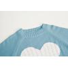 imageBatermoon Girls Pullover Sweaters Long Sleeve Cute Heart Pattern Crewneck Knit Jumper TopsBlue