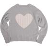 imageBatermoon Girls Pullover Sweaters Long Sleeve Cute Heart Pattern Crewneck Knit Jumper TopsGrey