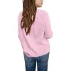 imageBatermoon Girls Pullover Sweaters Long Sleeve Cute Heart Pattern Crewneck Knit Jumper TopsPink