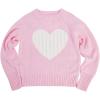 imageBatermoon Girls Pullover Sweaters Long Sleeve Cute Heart Pattern Crewneck Knit Jumper TopsPink