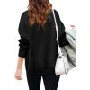 imageBatermoon Girls Pullover Sweaters Long Sleeve Drop Shoulder Side Split Knit Tunic Tops 714 YearsBlack