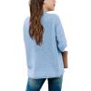 imageGirls Long Sleeve Sweater Mock Neck Fall Soft Knit Pullover Jumper TopsLight Blue