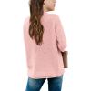 imageGirls Long Sleeve Sweater Mock Neck Fall Soft Knit Pullover Jumper TopsLight Pink