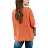 imageGirls Long Sleeve Sweater Mock Neck Fall Soft Knit Pullover Jumper TopsOrange