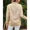 imageWomens Blouses Striped Long Sleeve Shirts Button Down Loose Fit Casual Tops01yellow