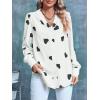 imageWomens Business Casual Tops Summer Long Sleeve Silk Button Down Shirts V Neck Chiffon BlousesXwhite