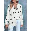 imageWomens Business Casual Tops Summer Long Sleeve Silk Button Down Shirts V Neck Chiffon BlousesXwhite