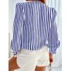 imageWomens Business Casual Tops Summer Long Sleeve Silk Button Down Shirts V Neck Chiffon BlousesYroyal Blue