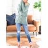 imageGoranbon Womens Cable Knit Cardigan Long Sleeve Open Front Button Down Knitwear Sweater CoatA02mint