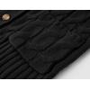 imageGoranbon Womens Cable Knit Cardigan Long Sleeve Open Front Button Down Knitwear Sweater CoatA04black