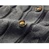 imageGoranbon Womens Cable Knit Cardigan Long Sleeve Open Front Button Down Knitwear Sweater CoatA06dark Grey