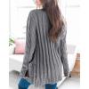 imageGoranbon Womens Cable Knit Cardigan Long Sleeve Open Front Button Down Knitwear Sweater CoatA06dark Grey