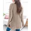 imageGoranbon Womens Cable Knit Cardigan Long Sleeve Open Front Button Down Knitwear Sweater CoatA07tan