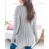 imageGoranbon Womens Cable Knit Cardigan Long Sleeve Open Front Button Down Knitwear Sweater CoatA09grey