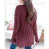 imageGoranbon Womens Cable Knit Cardigan Long Sleeve Open Front Button Down Knitwear Sweater CoatA10maroon