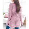 imageGoranbon Womens Cable Knit Cardigan Long Sleeve Open Front Button Down Knitwear Sweater CoatA16pink