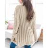 imageGoranbon Womens Cable Knit Cardigan Long Sleeve Open Front Button Down Knitwear Sweater CoatBegie