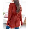 imageGoranbon Womens Cable Knit Cardigan Long Sleeve Open Front Button Down Knitwear Sweater CoatRust