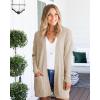 imageGoranbon Womens Cardigan Sweaters Open Front Long Sweater Knitted Coat with PocketsAbeige