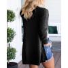 imageGoranbon Womens Cardigan Sweaters Open Front Long Sweater Knitted Coat with PocketsBlack