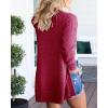 imageGoranbon Womens Cardigan Sweaters Open Front Long Sweater Knitted Coat with PocketsBurgundy