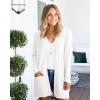 imageGoranbon Womens Cardigan Sweaters Open Front Long Sweater Knitted Coat with PocketsCream