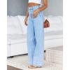 imagePLNOTME Womens High Waisted Jeans Boyfriend Baggy Straight Leg Casual Denim PantsLight Blue Regular