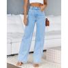 imagePLNOTME Womens High Waisted Jeans Boyfriend Baggy Straight Leg Casual Denim PantsLight Blue Regular