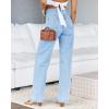 imagePLNOTME Womens High Waisted Jeans Boyfriend Baggy Straight Leg Casual Denim PantsLight Blue Regular