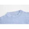 imageCoololi Womens Puff Sleeve Knit Pullover Ribbed Sweaters Crewneck Oversized Loose Casual Cozy Soft Slouchy Sweater TopsBlue