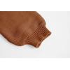 imageCoololi Womens Puff Sleeve Knit Pullover Ribbed Sweaters Crewneck Oversized Loose Casual Cozy Soft Slouchy Sweater TopsBrown