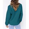 imageCoololi Womens Puff Sleeve Knit Pullover Ribbed Sweaters Crewneck Oversized Loose Casual Cozy Soft Slouchy Sweater TopsCyan