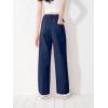 imagePLNOTME Girls Baggy Jeans High Rise Elastic Waist Straight Leg Washed Denim Pants